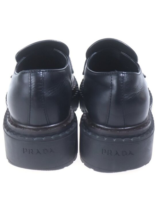 Prada Leather Loafers Shoes Chunky Sole Black main image 6